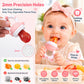 JOCHEBED Baby Fruit Food Feeder Pacifier, Silicone Teething Relief Toy, 2-Pack with 6 BPA-Free Pouches, Light Pink, 3-24 Months
