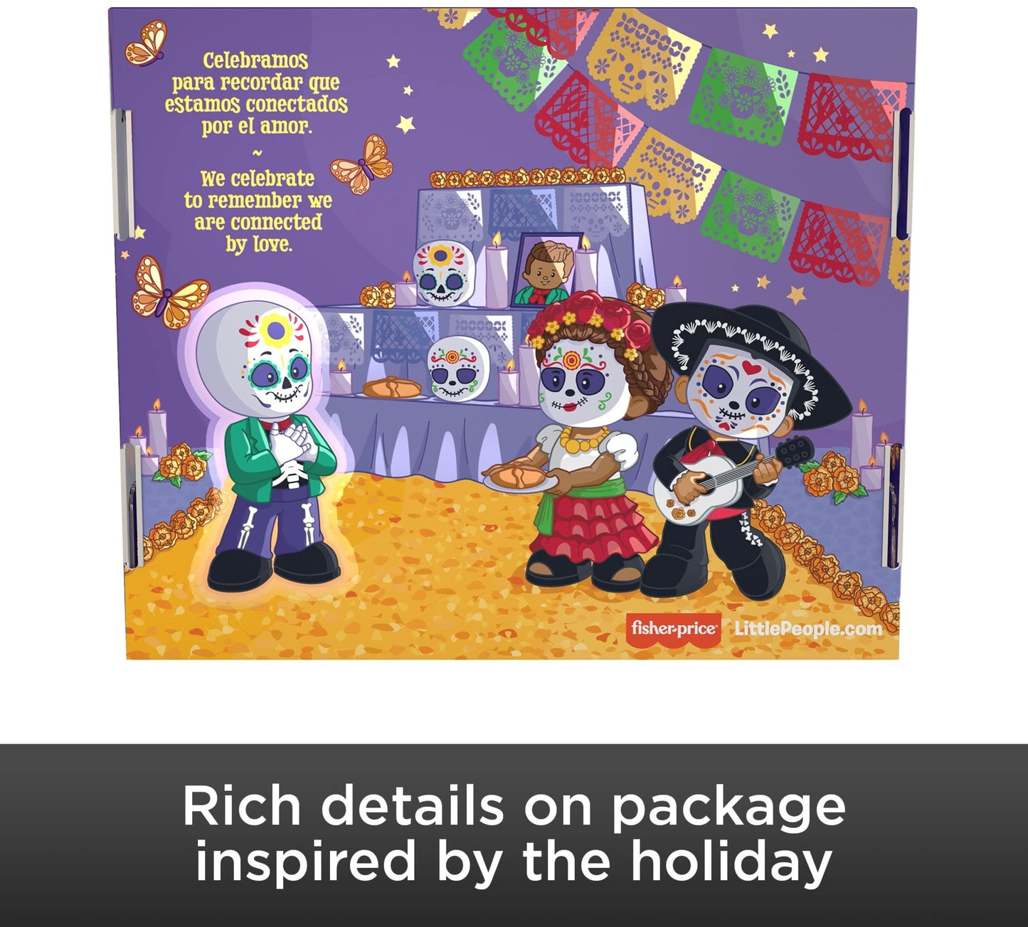 Little People Collector Día de Muertos Special Edition Set in a Display Gift Package for Adults & Kids, 3 Figures