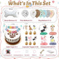 Dog Birthday Party Decorations, Fanvoes Dog Theme Decor Set Happy Birthday Banner Plates and Napkins Party Supplies Puppy Tablecloth Paw Balloons