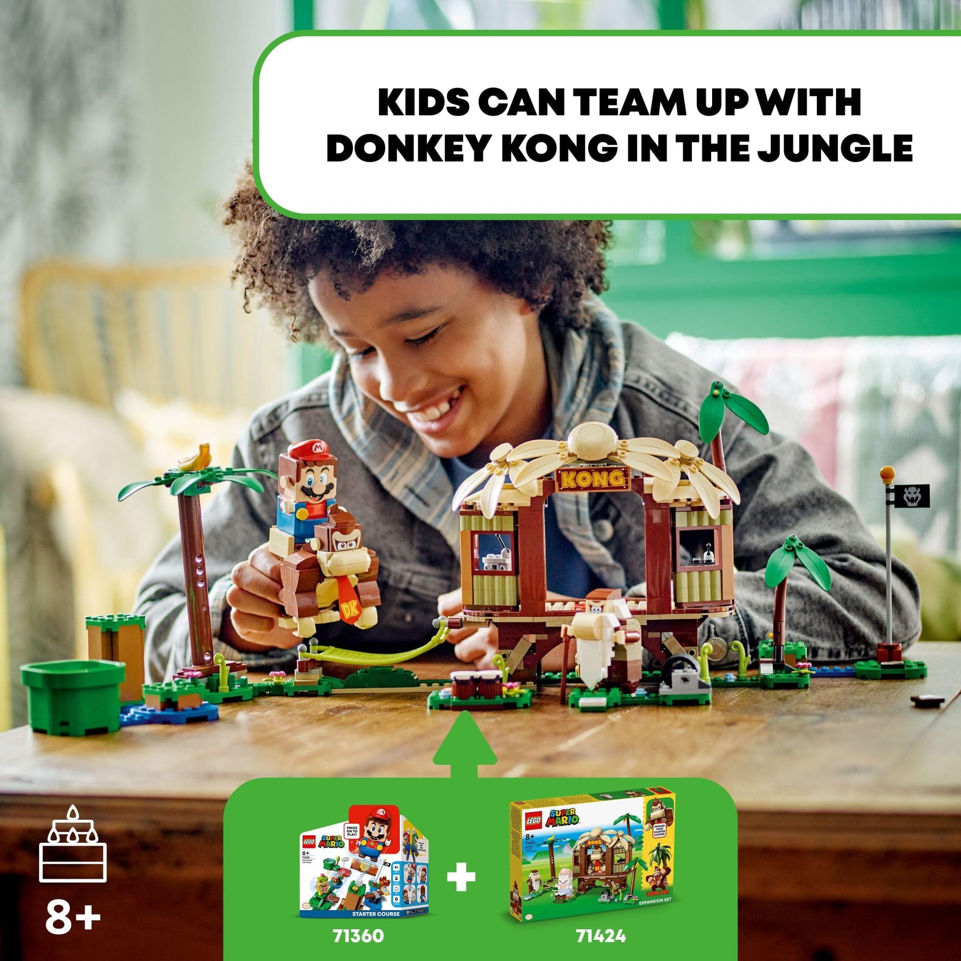 LEGO Super Mario Donkey Kong's Tree House Expansion Set - Building Toys for Boys & Girls, Ages 8+ Years - Pretend Play Toy Figures & Playsets - Gifts