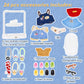 Mini Doll Clothes Accessories Set for 17cm Blind Box Figures, 4 Pairs Shoes 2 Pairs Glasses 2 Hats 4 Pendants 1 Hanger 1 Dust Bag, Fits Labubu
