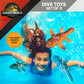 BigMouth Inc Jurassic Park Dive Toys Set for Kids - Licensed Pool Diving Toys for Swimming, Underwater Games, Summer Pool Play by BigMouth