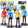 Paramount Star Trek Collectible Figures Set - The Original Series Bundle with 4 Action Figures: Kirk, Spock, McCoy, and Uhura Plus Stickers | 7" Star