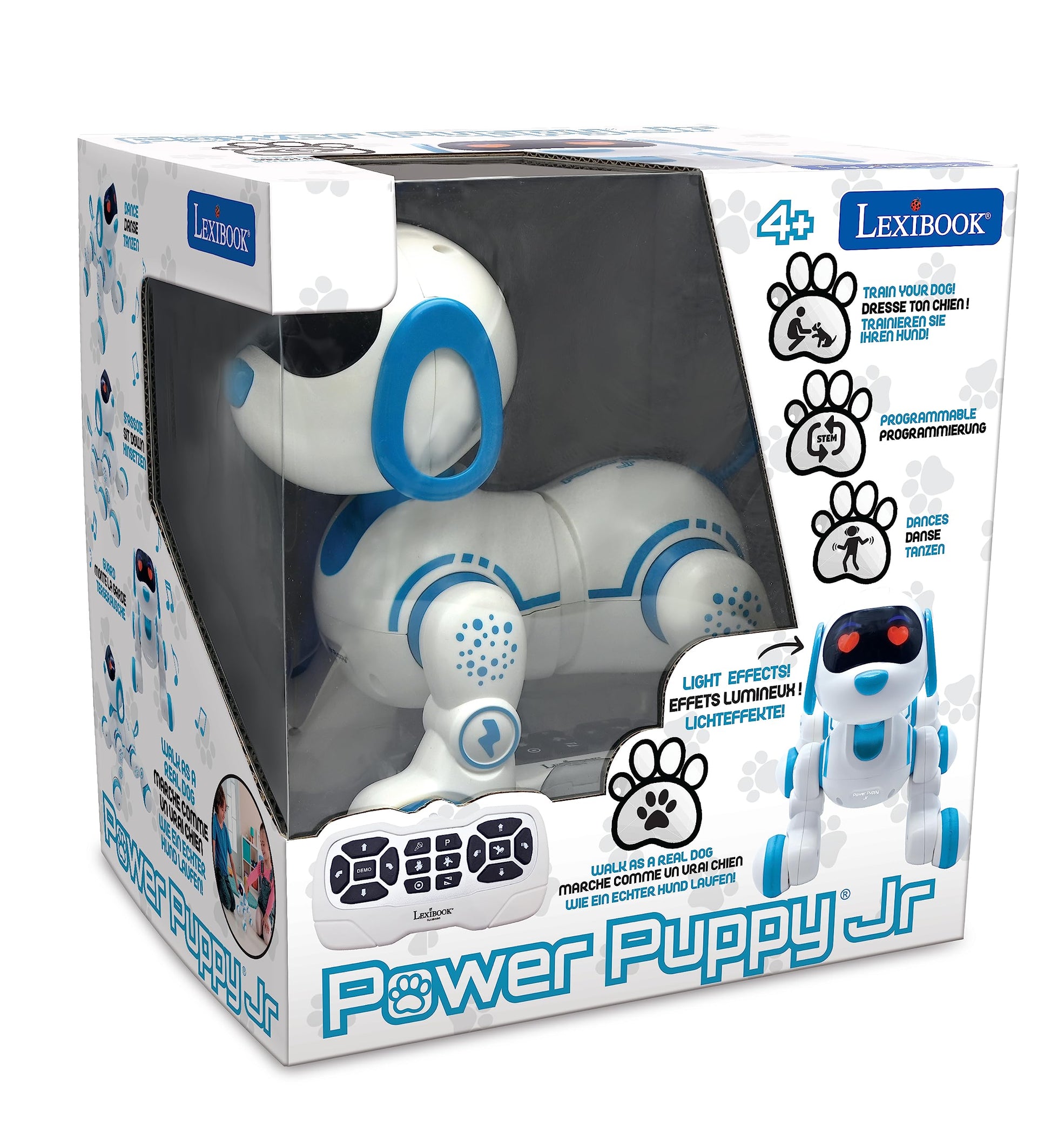 Lexibook Power Puppy® Jr - My Little Robot Dog - Robot Dog with Sounds, Music, Light Effects - Barks and Walks Like a Real Dog, Toy for Boys and Girls