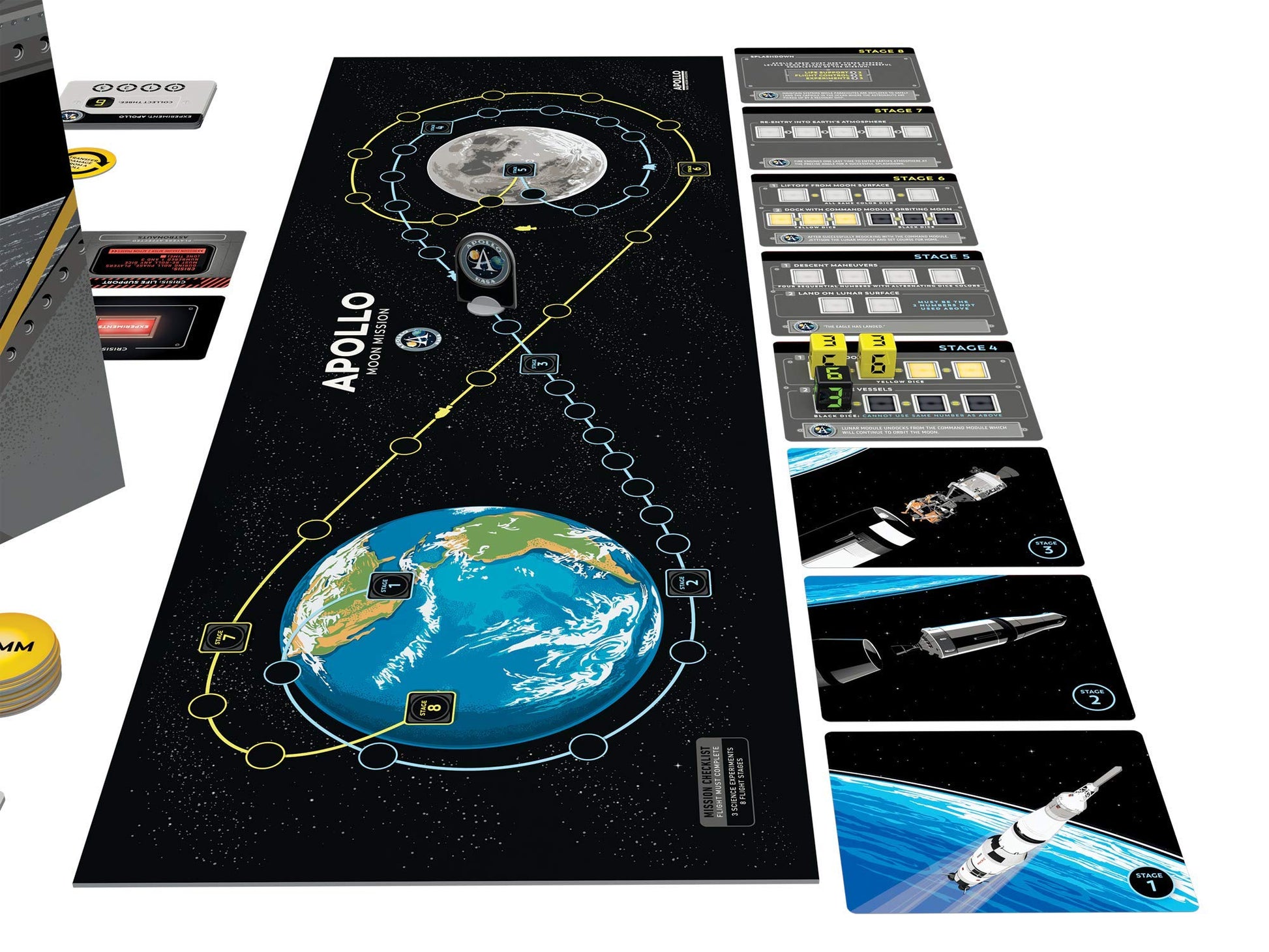 Buffalo Games - Apollo Games (NASA) - Long Play Strategy Game - Great for Game Night - Space Mission