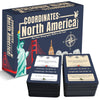 Coordinates North America Geography Game - Educational Card Game for Kids and Adults - Better Than Flash Cards - Build World Geography Skills Learning