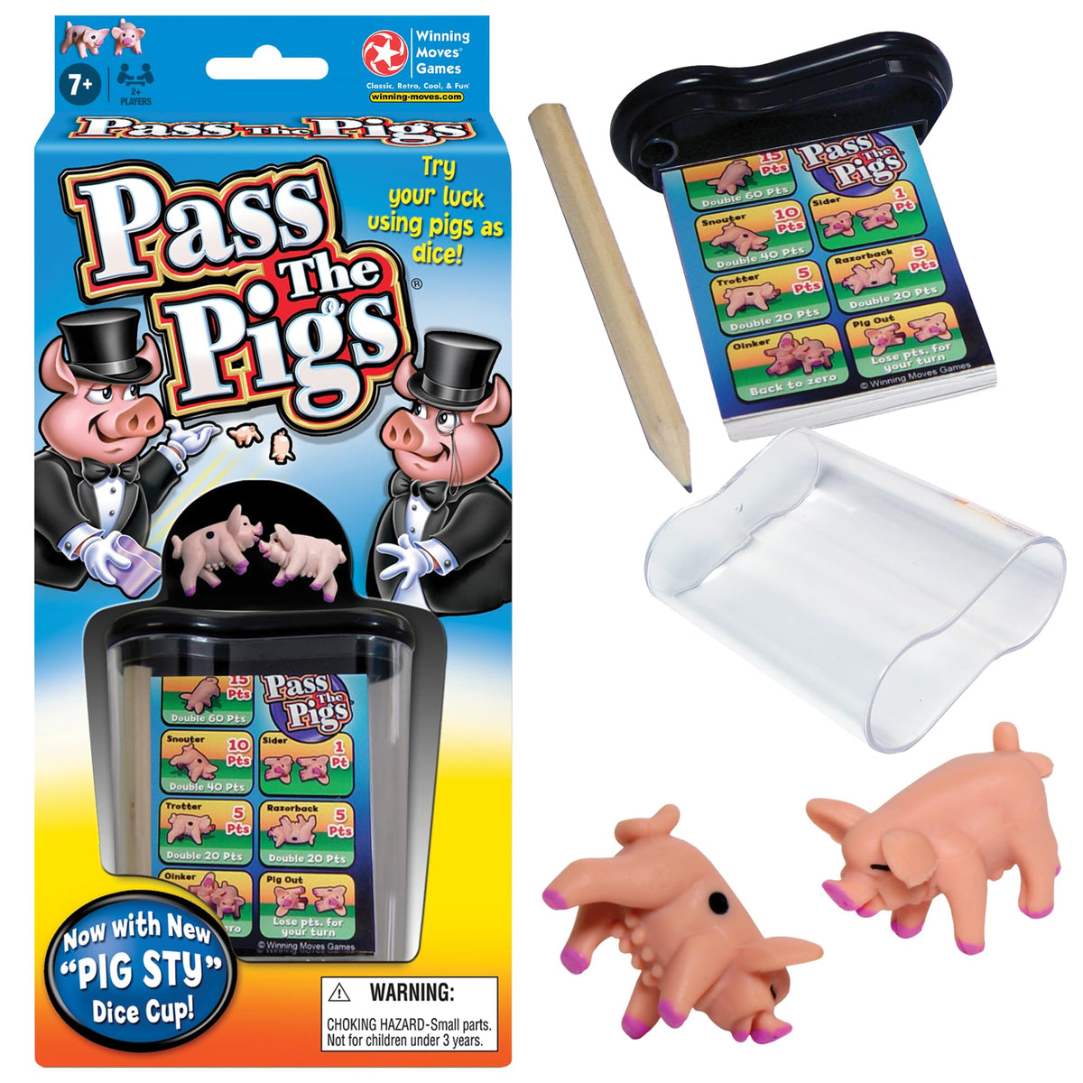 Pass the Pigs, Hilarious Pig Dice Game by Winning Moves Games USA