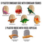 Thames & Kosmos I Dig It! Dinos - Dinosaur Eggs Excavations | 8 Dig-Out Kits, Unearth Dinosaur Figurines, a T. Rex Claw & Tooth Replica, Includes