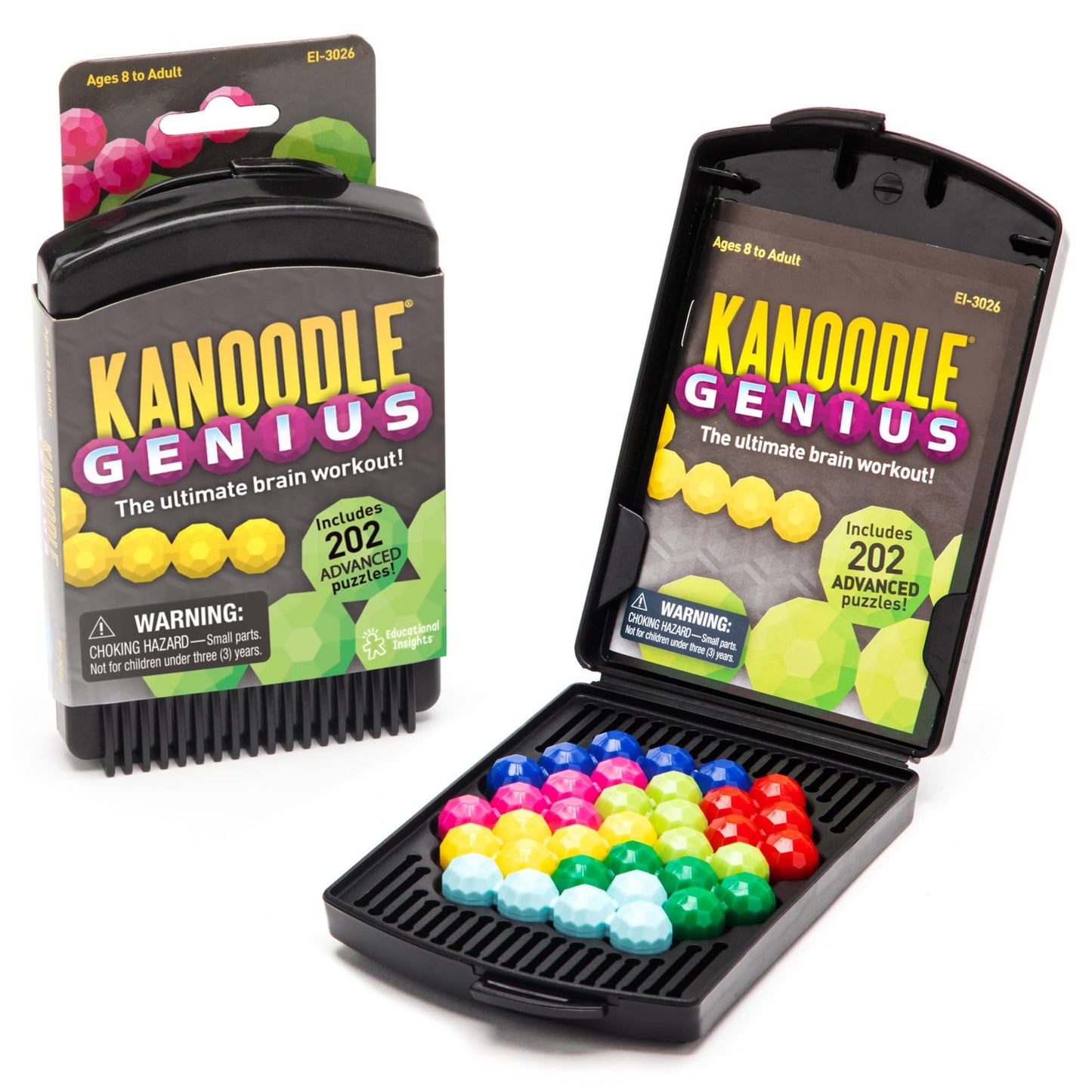 Educational Insights Kanoodle Genius - 3D Brain Teaser Puzzles for Kids, Spatial Puzzle Games for Adults, Teens and Kids, Problem Solving Toys