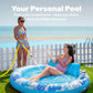 SLOOSH Inflatable Tanning Pool Lounger Float, 72" x 56" Pool Floats Adult with Pillow, 4 in 1 Round Suntan Tub Raft Floatie,Sunbathing Bed Lounge