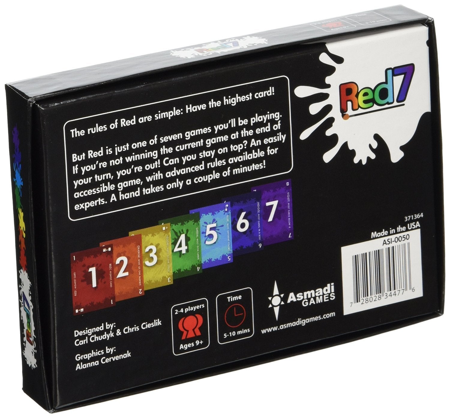 Asmadi Games ASI-0050 Red7 Card Game