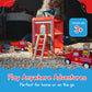 Jack Rabbit Creations Fire House Suitcase Playset - 15 Pieces - Ages 3+