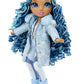 Rainbow High Winter Break Skyler Bradshaw - Blue Fashion Doll and Playset with 2 Designer Outfits, Snowboard Accessories