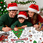 GULWAT Christmas Coloring Poster/Tablecloth 30 x 72 Inches Giant Merry Christmas Party Disposable Coloring Tablecloth for Kids Xmas Paper Favors Xmas