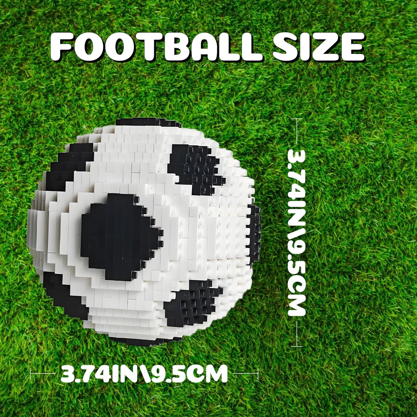 LQPFBSM Soccer Ball Micro Mini Building Blocks Sets Black & White Soccer Ball Model Toys Sports Football Ball Building Kits Educational Toys Gift