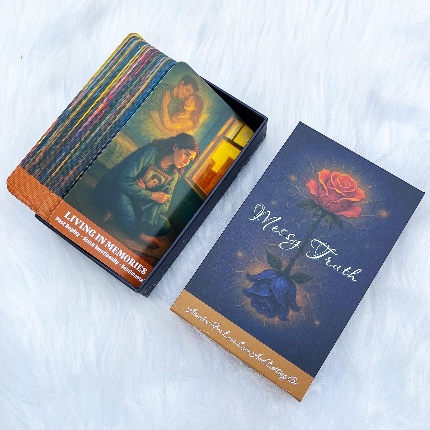 Messy Truth Oracle, Oracle Cards for Beginners, 54 Cards Deck for Love Relationship Clarity, Emotional Healing and No-Contact Reflection