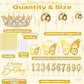 SUTROMA Crown Cake Topper, Corona Para Pastel,Happy Birthday Cake Toppers Candles Balls Butterflies, Cake Decorations for Princess Women Queen Party
