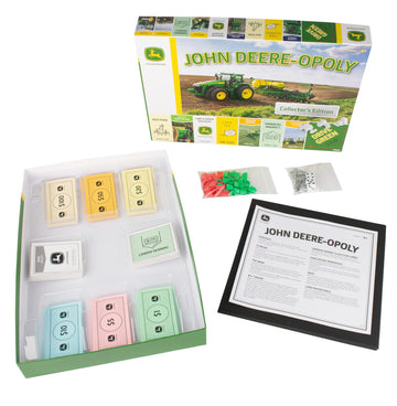 TOMY John Deere-opoly Kids Board Game - Cooperative Farming Games for Kids - Classic Board Games for Family Game Night - Tractor Themed Board Game