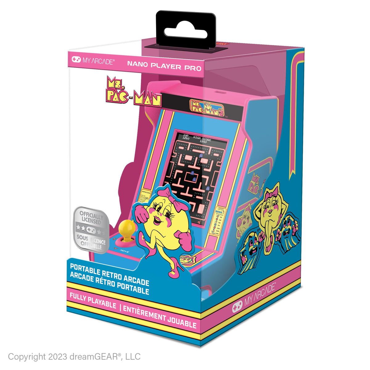 My Arcade Ms. Pac-Man Nano Player: 4.8" Mini Arcade, 2.4" Screen