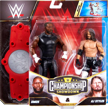Mattel Jeff Hardy vs AJ Styles Championship Showdown 2-Pack 6-inch Action Figures Friday Night Smackdown Battle Pack for Ages 6 Years Old & Up