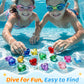 Niceup 28pc Diving Gems Pool Toys, 40mm Acrylic Diamonds and Hearts
