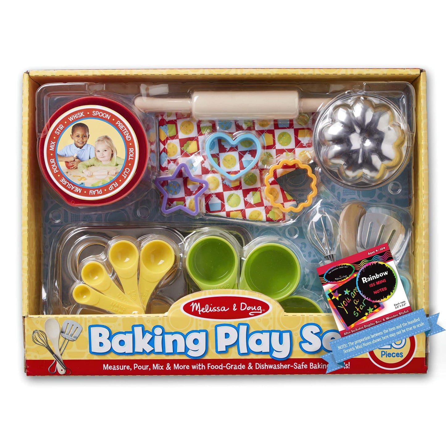 B?a?k?i?n?g Play Set: Let's Play House! Play Food Set Bundle with 1 Theme Compatible M&D Scratch Fun Mini-Pad (09356)