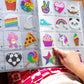 StickerBeans® Rhinestone Stickers BOY Meets Girl® x Strawberry Shortcake® 4-Pack, 2” x 2” Sparkly Cut-to-Shape Adhesive for Collecting, Trading