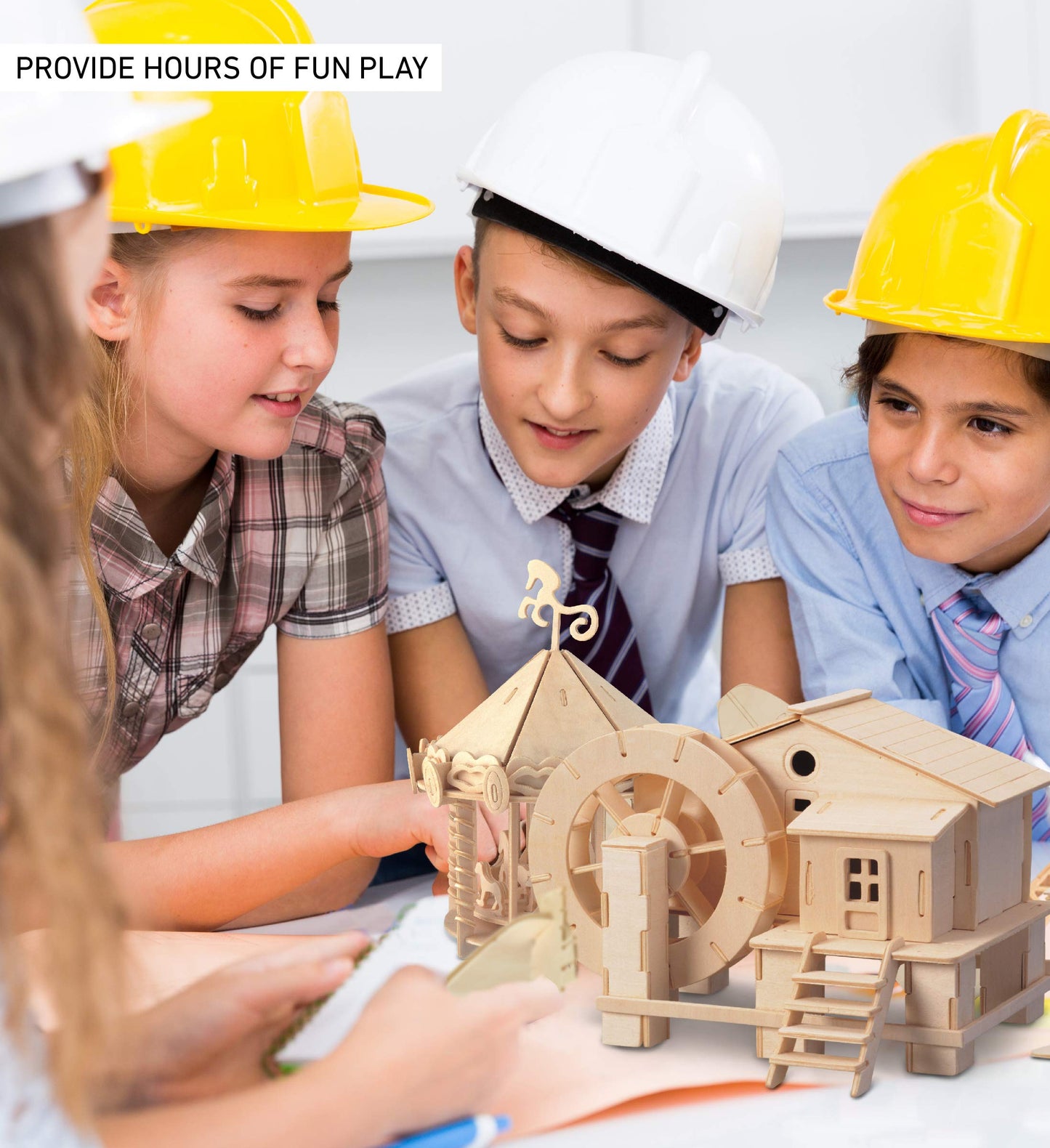 Puzzled Water Mill 3D Jigsaw Woodcraft Kit Wooden Puzzle