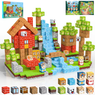 Crifeton Magnetic Blocks 100 PCS Magnetic Building Blocks, 3+ STEM Montessori Sensory Toys, Magnetic Cube for for 3 4 5 6 7 8 9 10 11 12 8-12 Years