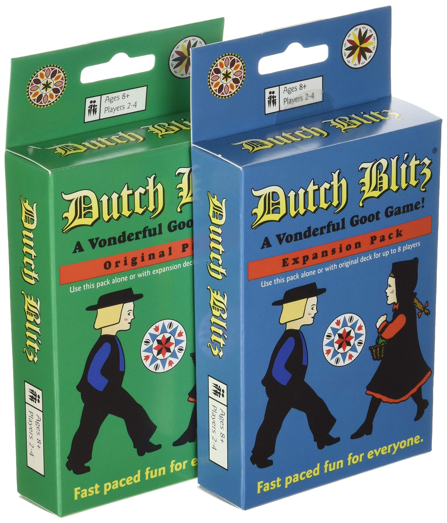 Dutch Blitz: Original and Expansion Combo, Fast Paced Card Game, Fun for Everyone, Great Family Game, Combine Packs to Play With 2-4 Players, For Ages