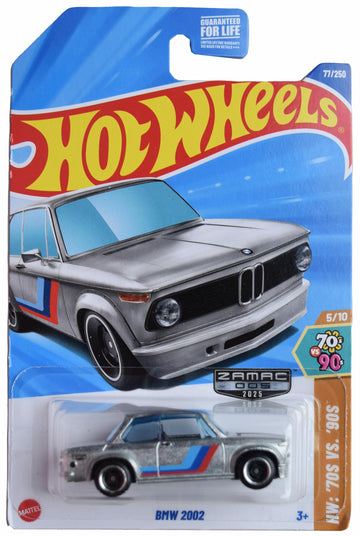 Hot Wheels Zamac BMW 2002, HW '70s Vs '90s 5/10 [Silver] 77/250