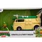 Jada Teenage Mutant Ninja Turtles 1:24 Party Wagon Die-Cast Car & 2.75" Donatello Figure, Toys for Kids and Adults