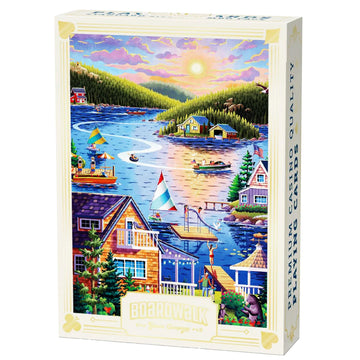 Boardwalk Puzzles Lake House, Featherlight Unique Playing Cards, Fun Themed Deck for Home and Travel