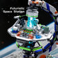 Space Station Globe Building Set for Adults- 1793 Pcs Globe Display Model with Illumination Modes 360° Rotatable LED Educational Stem Toys Graduation