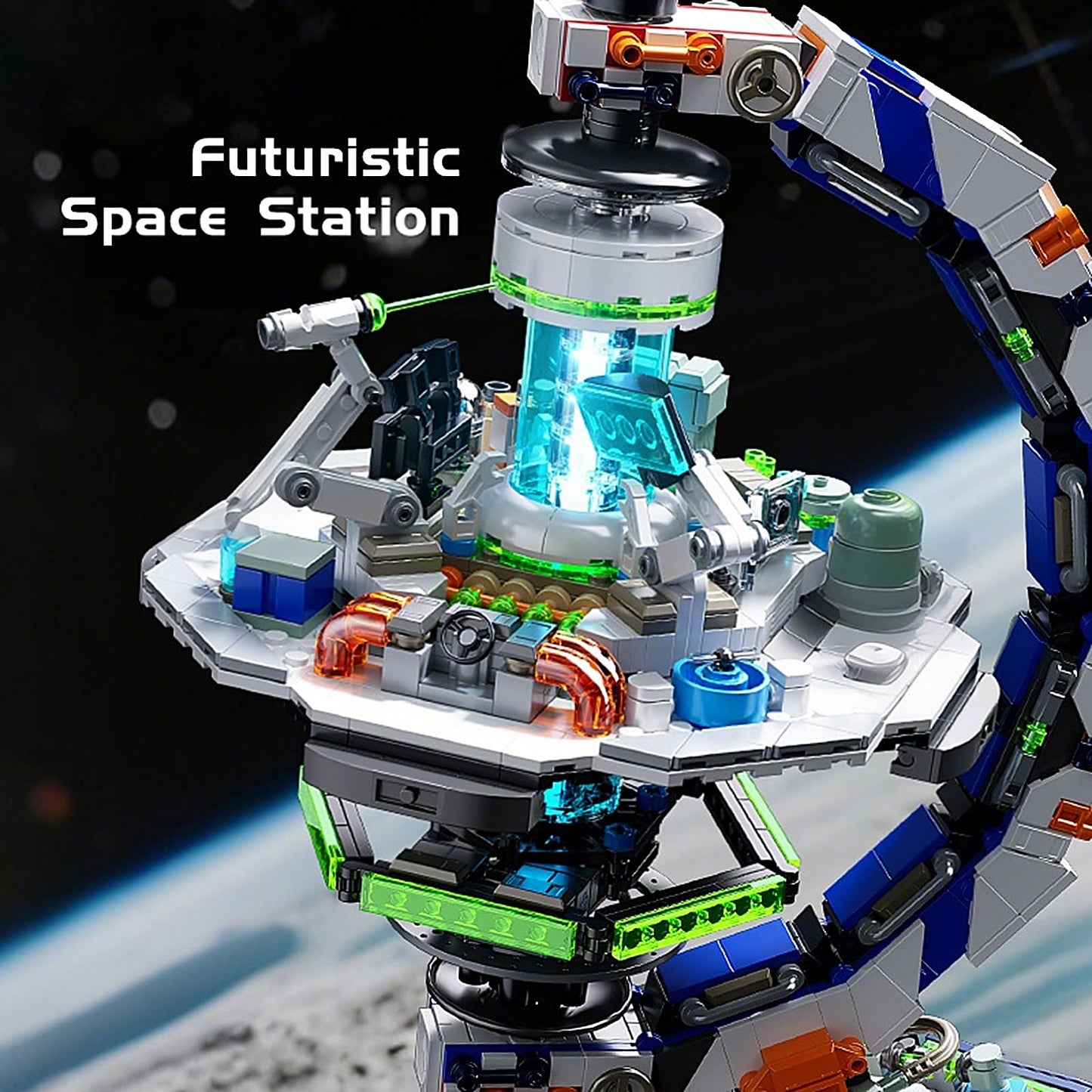Space Station Globe Building Set for Adults- 1793 Pcs Globe Display Model with Illumination Modes 360° Rotatable LED Educational Stem Toys Graduation