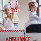 DolliBu Nurse Stuffed Animal Dress Up Set - Red Hospital Outfit with Cap and Nurse Dress Costume - Pretend Play Accessories for Teddy Bears - Small