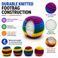 HEJUYUYANG Handmade Crocheted Footbag Pack of 4 Durable Knit Kick Bags, Soft Woven Juggling Balls for Coordination Training, Outdoor Play, Party Games