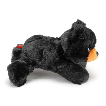 Wild Republic Black Bear Plush, Stuffed Animal, Plush Toy, Gifts for Kids, Hug’Ems 7" , Bear Black