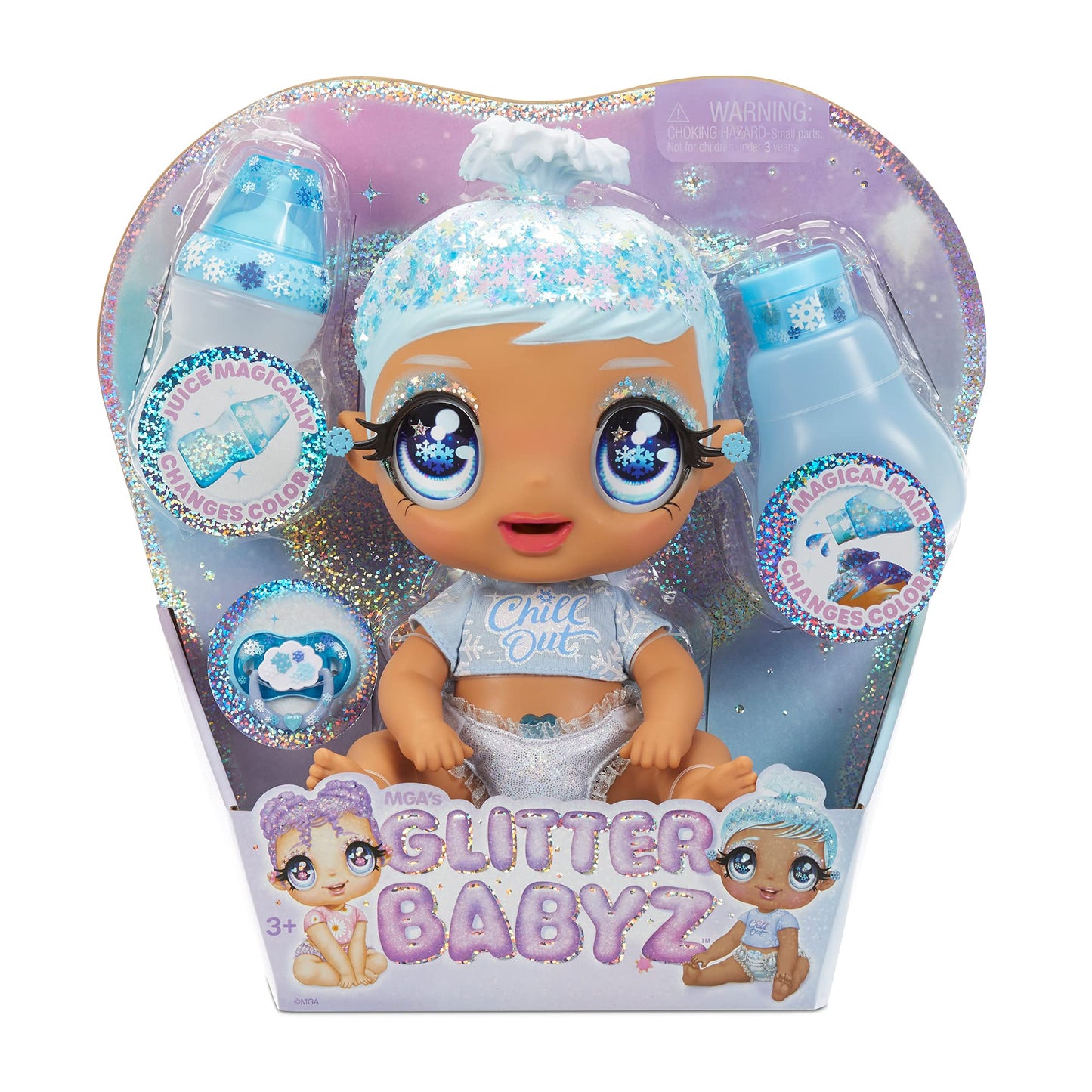MGA Entertainment Glitter BABYZ, 1 Dpll, 3 Hair Color Changes