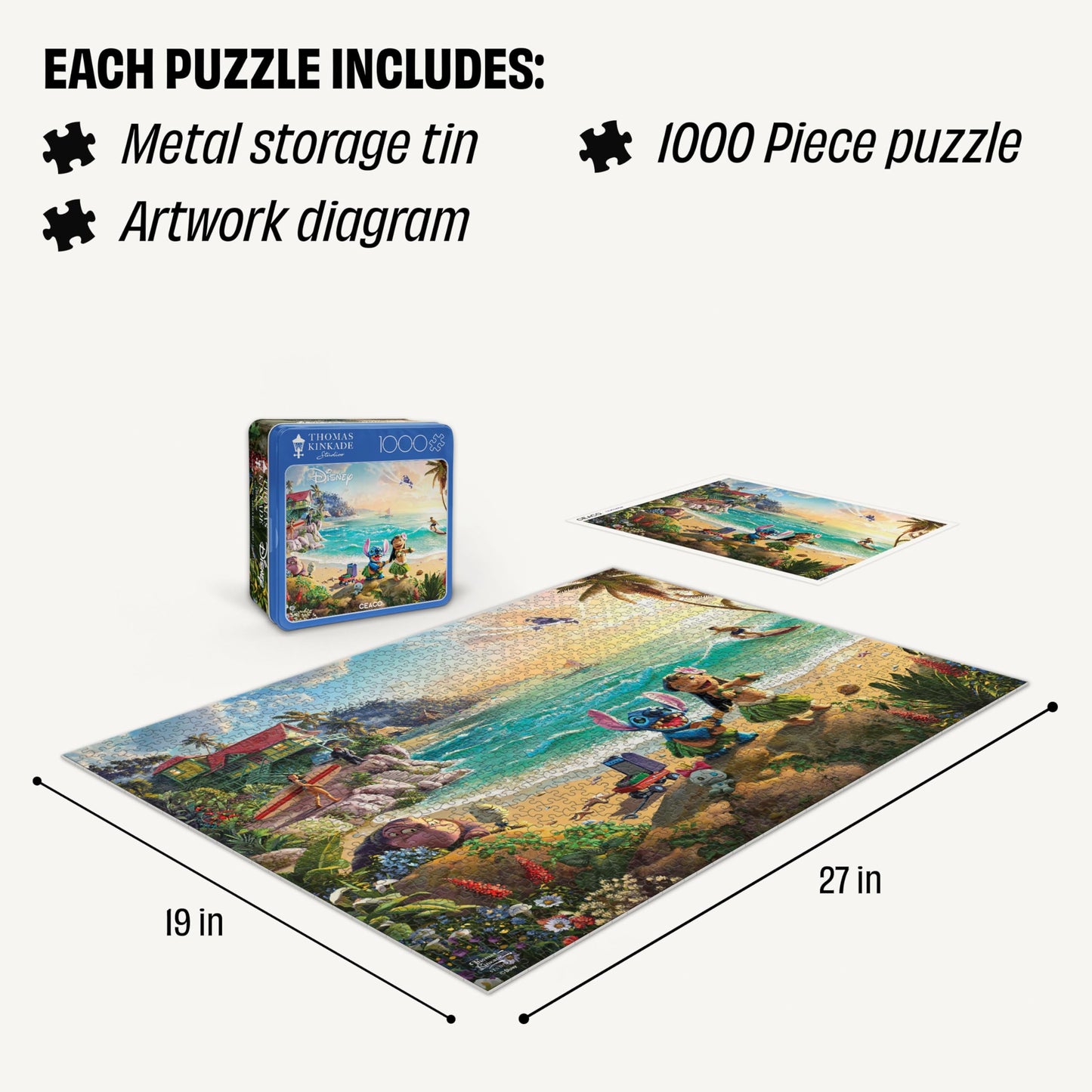 Buffalo Games - Thomas Kinkade Disney - Lilo and Stitch - 1000 Piece Puzzle