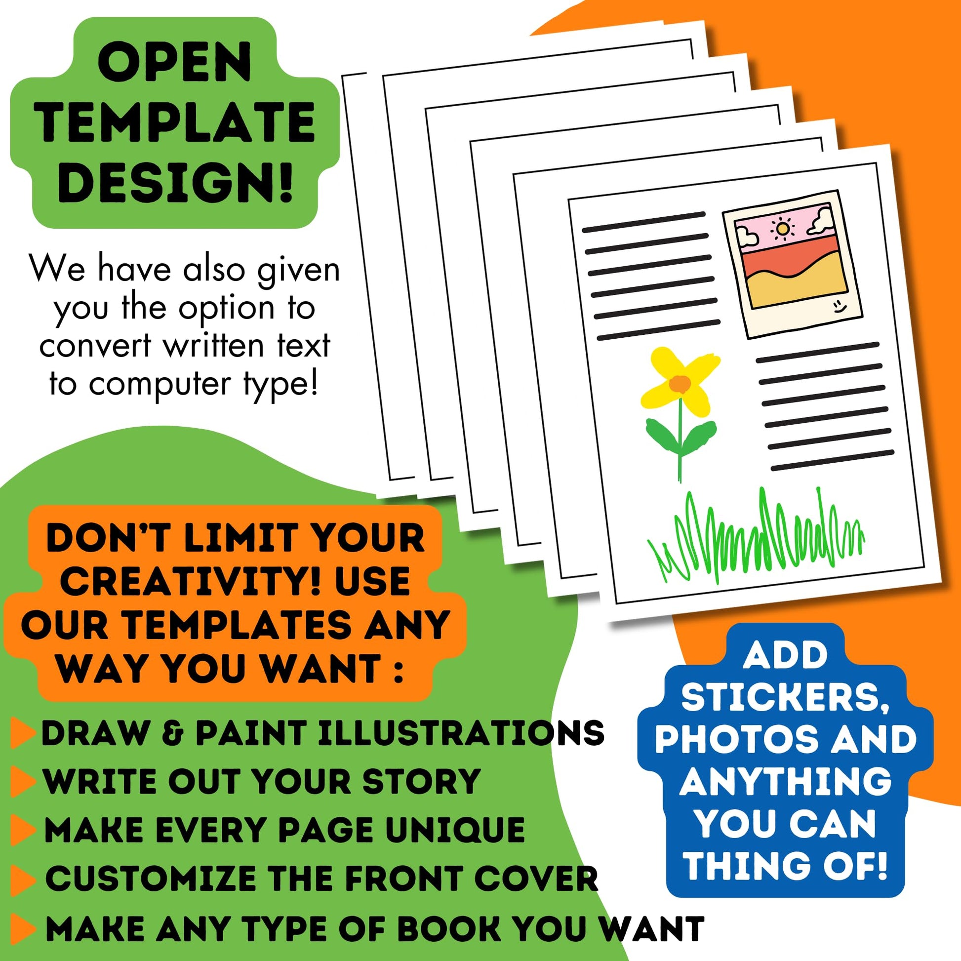 Story Crafters - Book Making Kit for Kids - with Custom Printed Hardcover Storybook - Write Draw a Storybook - Gift for Creative Kids - Novel Writing