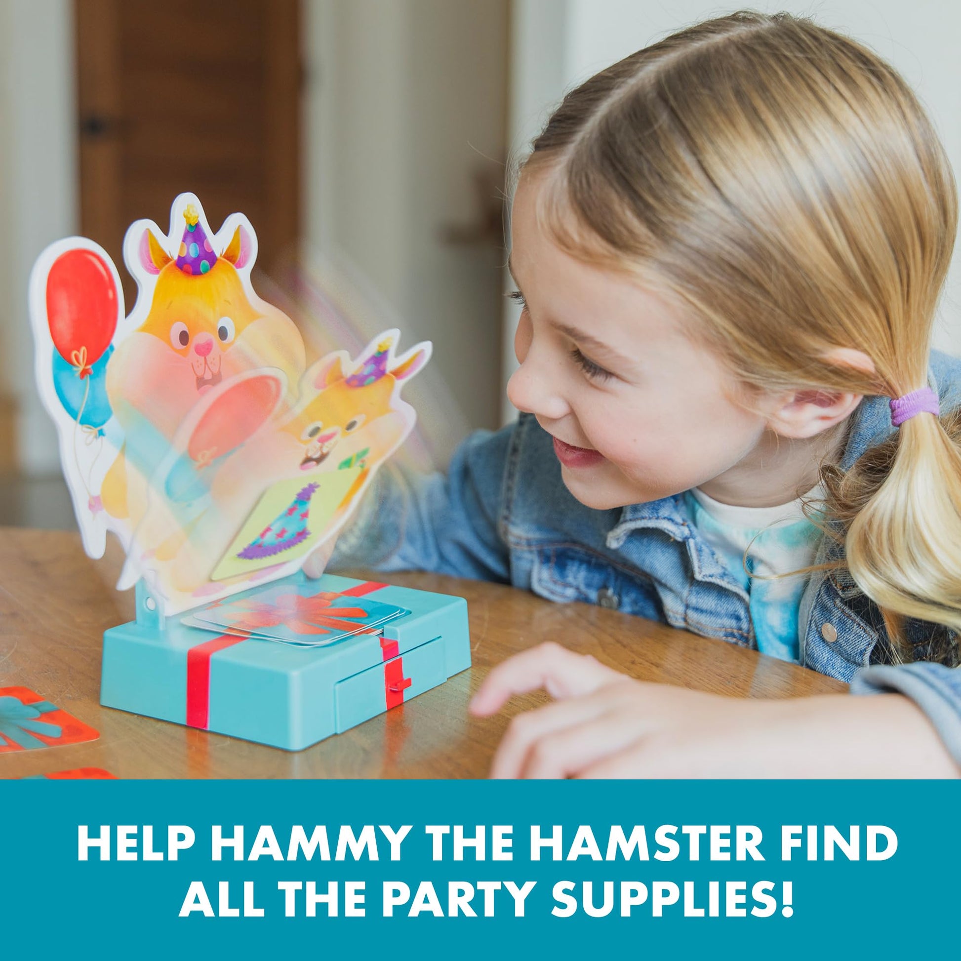 Educational Insights Hammy's Hamster Party - Animal Memory Matching Game for Kids, Skill-Building Toddler Games Ages 3-5, Memory Game with Matching