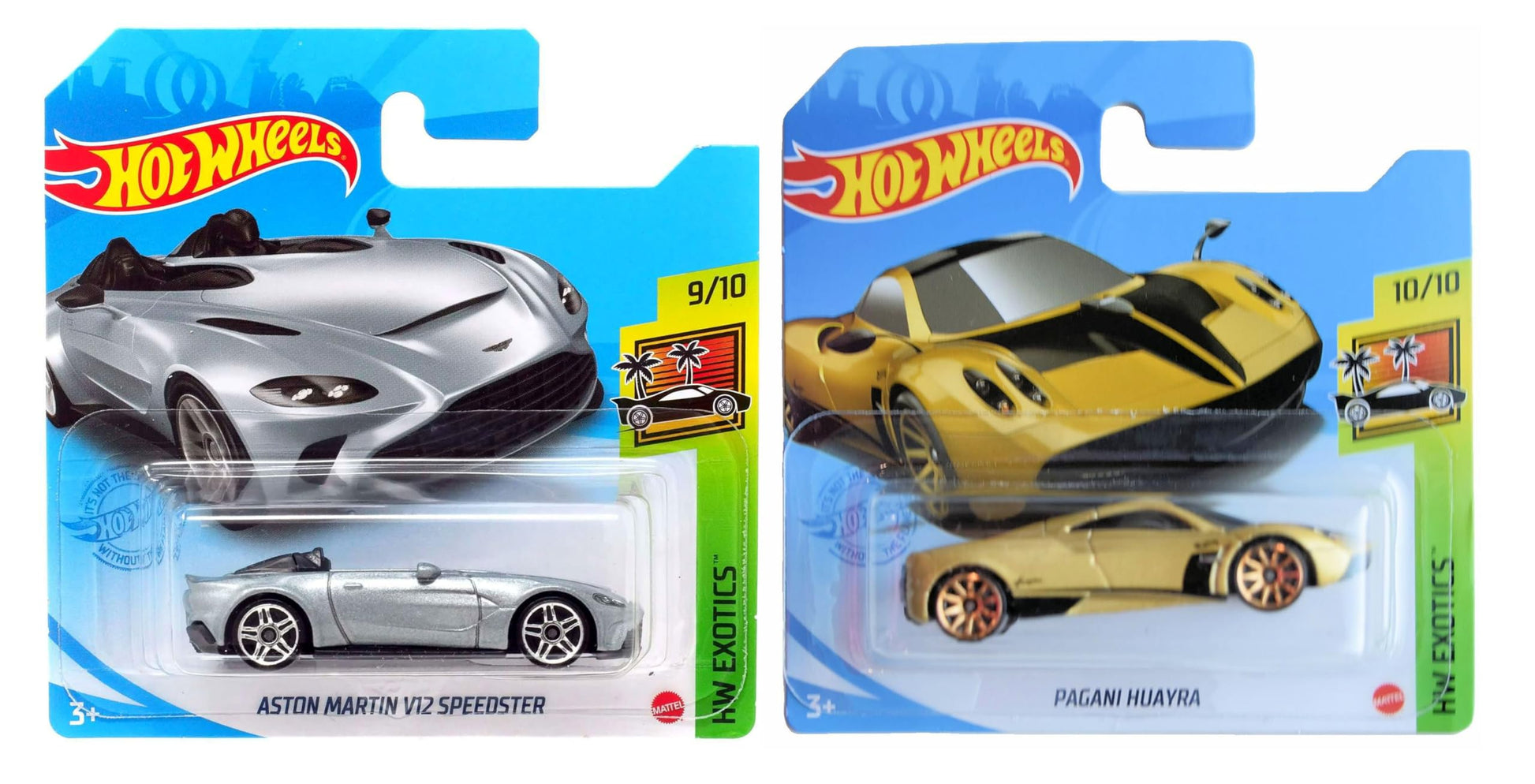 Hot Wheels 2021 Exotics Complete Set of 10 Diecast Vehicles 1/10 Thru 10/10 (Short Card Version)