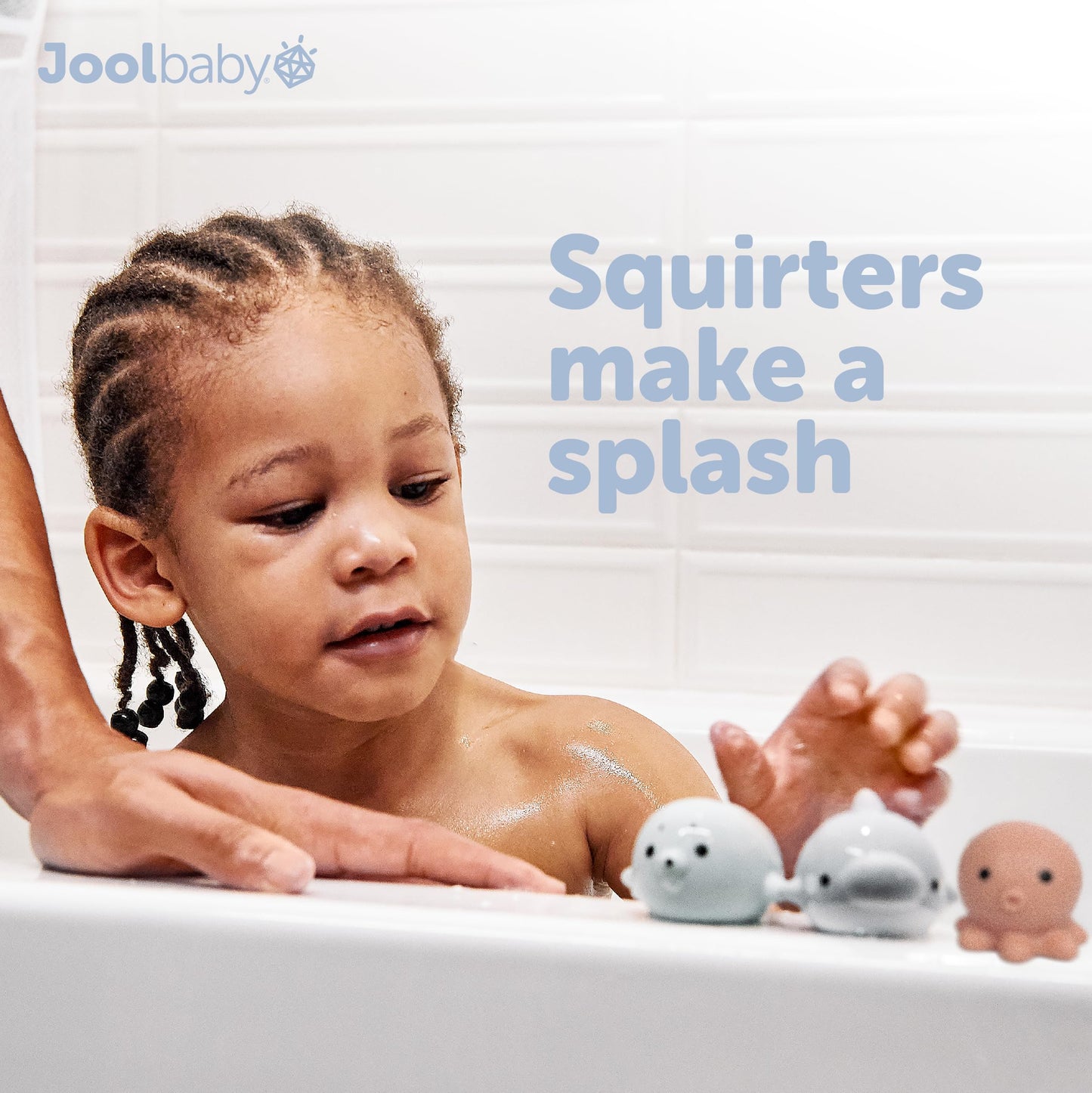 Jool Baby 12-Piece Bath Toy Gift Set with Bath Toy Storage Organizer