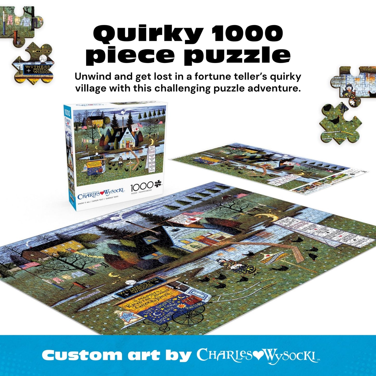 Buffalo Games - Charles Wysocki Know It All - 1000 Piece Puzzle for Adults