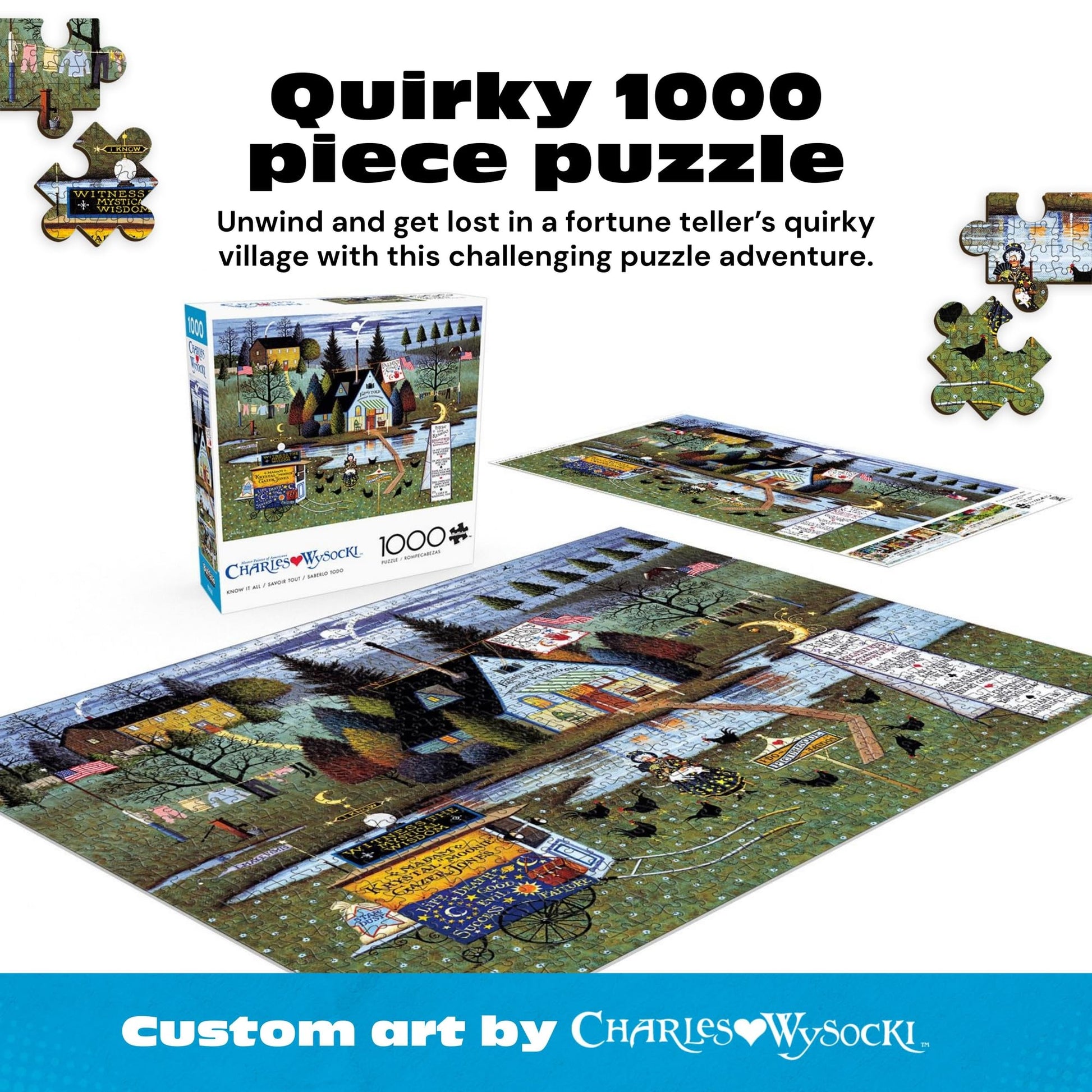 Buffalo Games - Charles Wysocki Know It All - 1000 Piece Puzzle for Adults