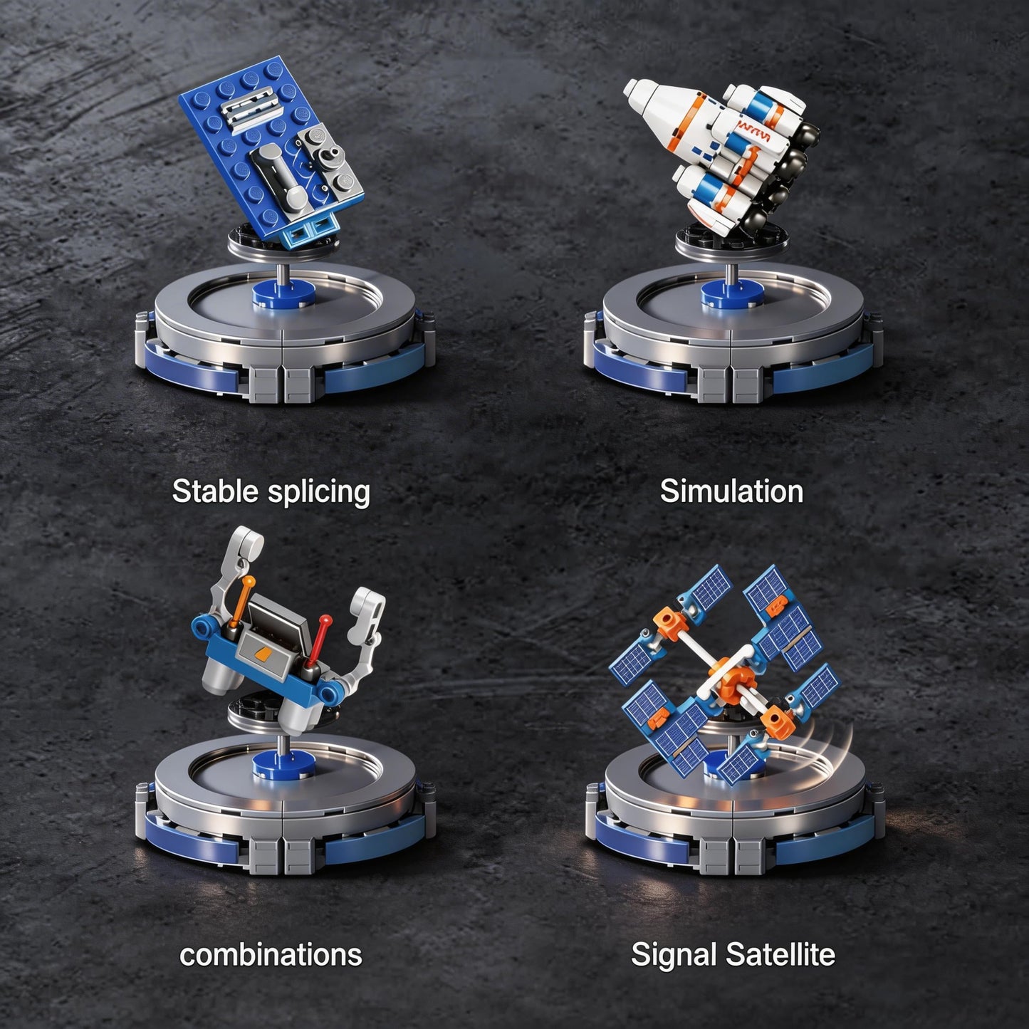 kececo Model Rocket Building Kits for Kids 6-14, Space Ship Rocket Building Toys, 1065 Pcs Spaceship Space Shuttle Collectible Display Model Building