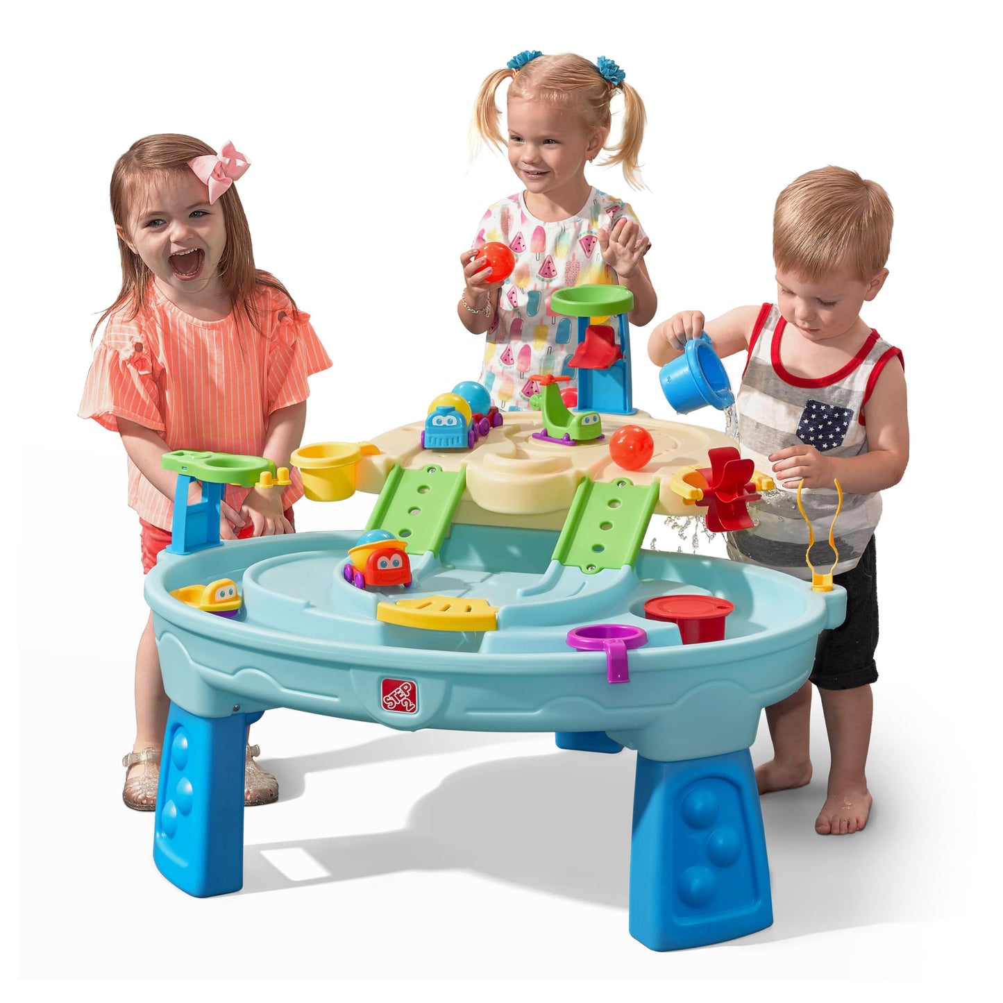 Step2 Ball Buddies Adventure Center Water Table for Kids, Indoor and Outdoor Kids Water Sensory Table Pool, Ages 1.5+ Years Old, 23 Piece Water Toy