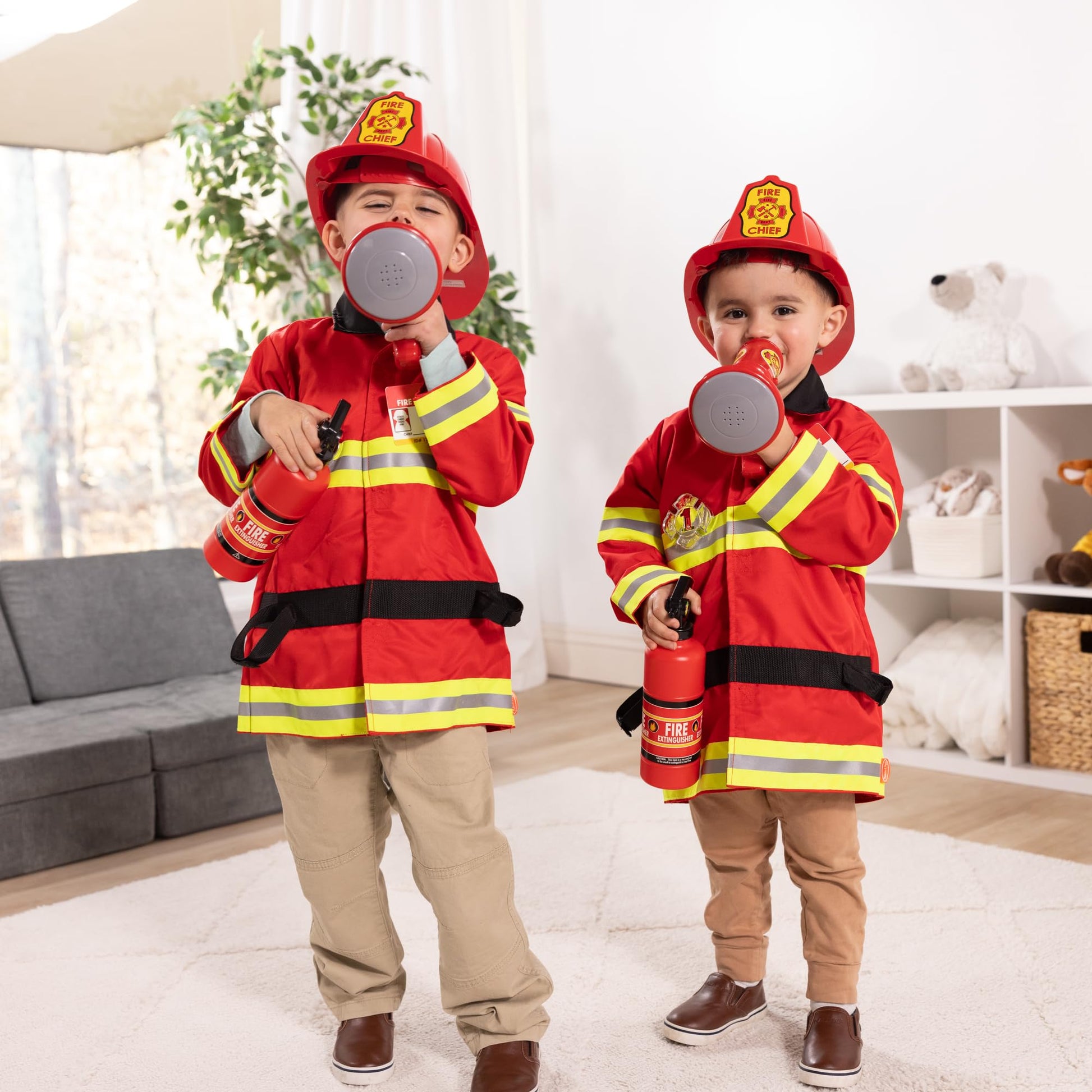 Melissa & Doug Fire Chief Role Play Costume Dress-Up Set (6 pcs)