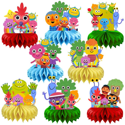 8Pcs Songs Table Centerpiece Birthday Party Supplies Double Side Table Decorations for Songs Themed Party Decorations